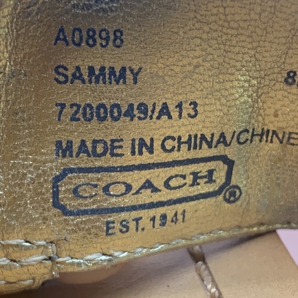 Coach Sammy Brown Logo Thong Sandal Sz 8M. FFT0535B - Picture 10 of 10